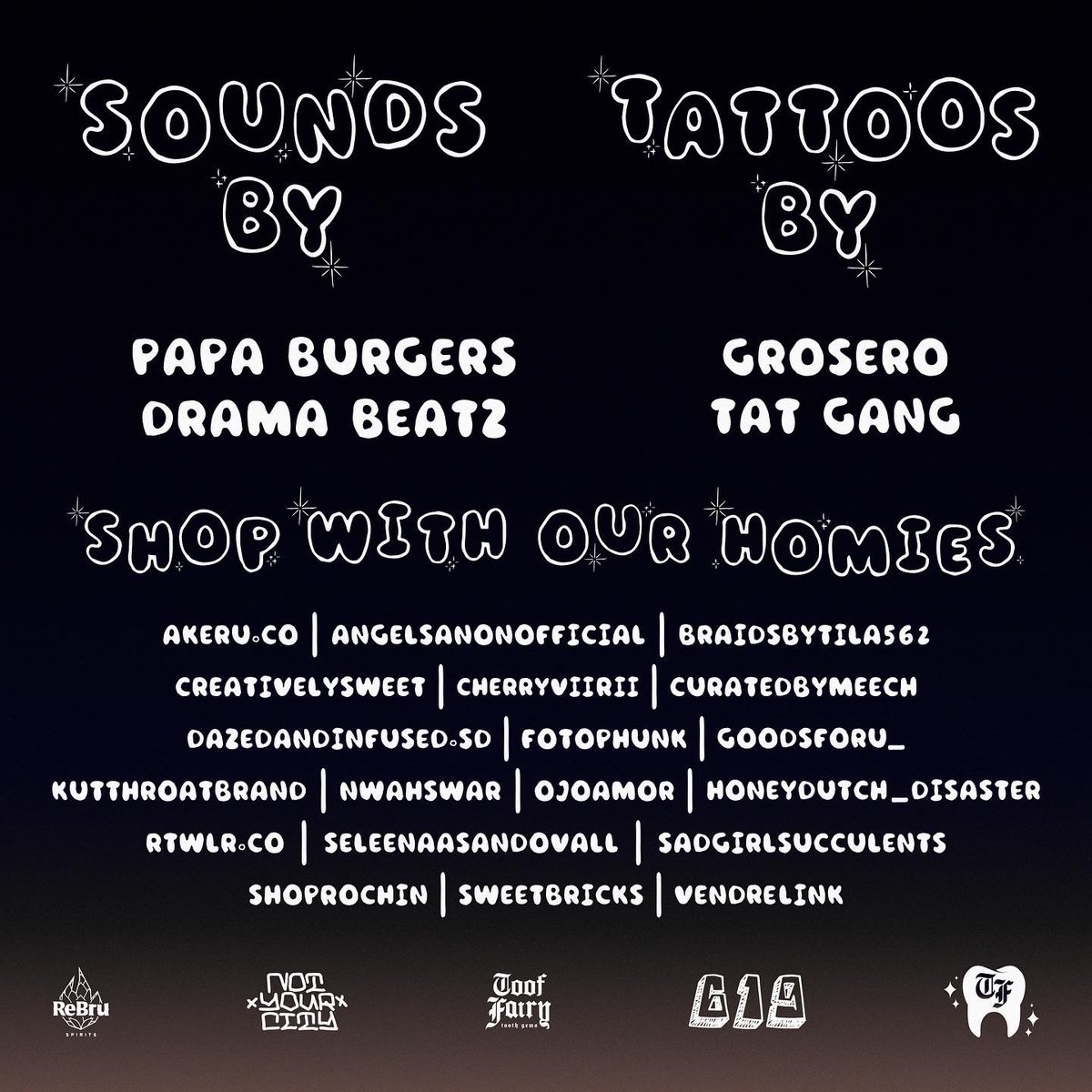 NOTURCITY's tweet photo. “THE HOMIES NIGHT MARKET” — A NIGHT TIME SHOPPING EXPERIENCE FEATURING LOCAL BUSINESSES, BRANDS, AND ARTISTS. — THIS FRIDAY, DECEMBER 10th FROM 5-9pm. 

PRIVATE ART INSTALLATION / POP UP SHOP WILL TAKE PLACE ON THE SECOND FLOOR. SELECT NEW &amp; OLD STOCK WILL BE AVAILABLE. https://t.co/D63stBXHqw