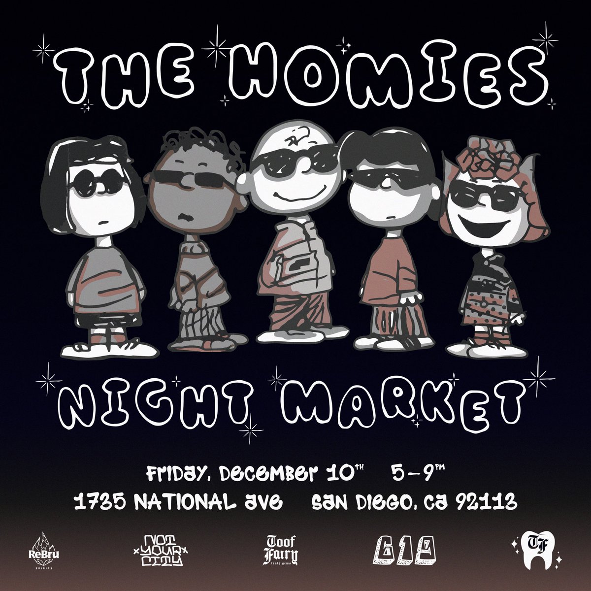 NOTURCITY's tweet photo. “THE HOMIES NIGHT MARKET” — A NIGHT TIME SHOPPING EXPERIENCE FEATURING LOCAL BUSINESSES, BRANDS, AND ARTISTS. — THIS FRIDAY, DECEMBER 10th FROM 5-9pm. 

PRIVATE ART INSTALLATION / POP UP SHOP WILL TAKE PLACE ON THE SECOND FLOOR. SELECT NEW &amp; OLD STOCK WILL BE AVAILABLE. https://t.co/D63stBXHqw