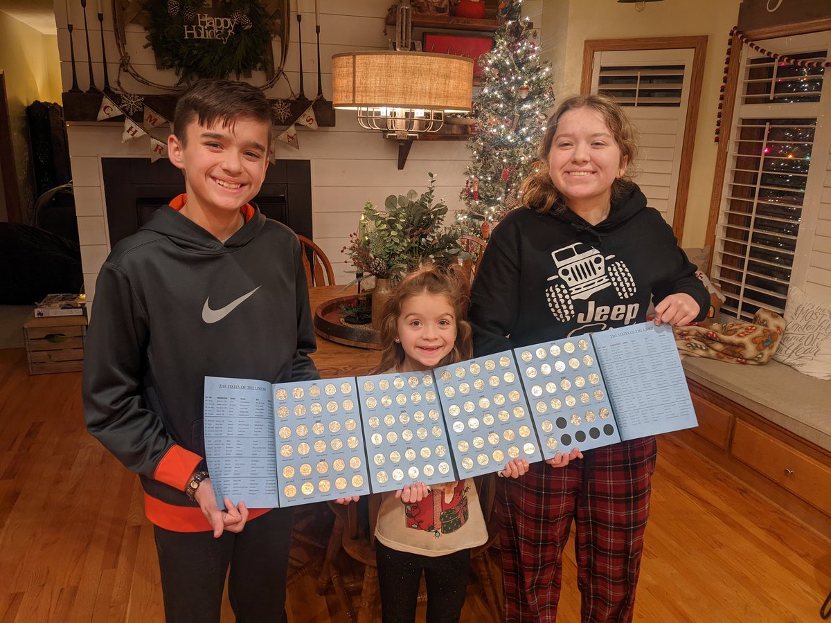 About a decade ago, we started this project with the kids. Tonight, we reached a milestone by accumulating all Denver and Philadelphia mint versions of all 50 US state and territory quarters! We're still working on the state parks, but WOW! I'm proud of this group of nerds!