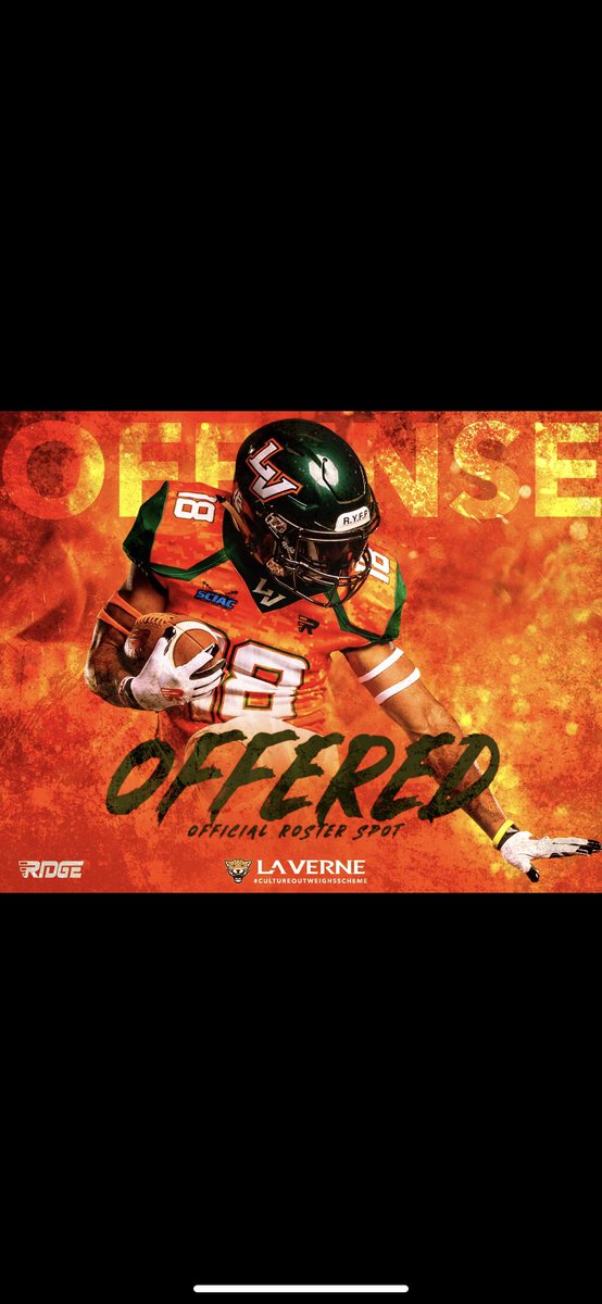 jadonb13's tweet photo. After a successful meeting with @CoachKrich I am blessed to announce my first offer to the University of La Verne! I give all glory to God and go Leopards!🟢
@MCPFootball @ThePrepSN @coach_dschuster https://t.co/Hnh3b7Tlo8