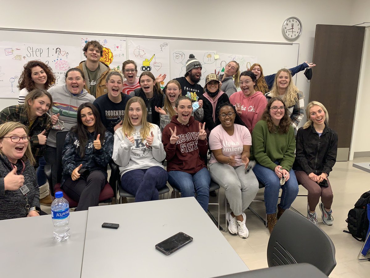 rlb518's tweet photo. Here they go…another section of #ele302 heading further in their journeys @MoStateCOE Going to miss them but I will continue to bother them! @DrJ_Anderson check out one of the class posters! #bearsteach #classpicture #funpicture #sectionc https://t.co/2Rtu0a8qiW