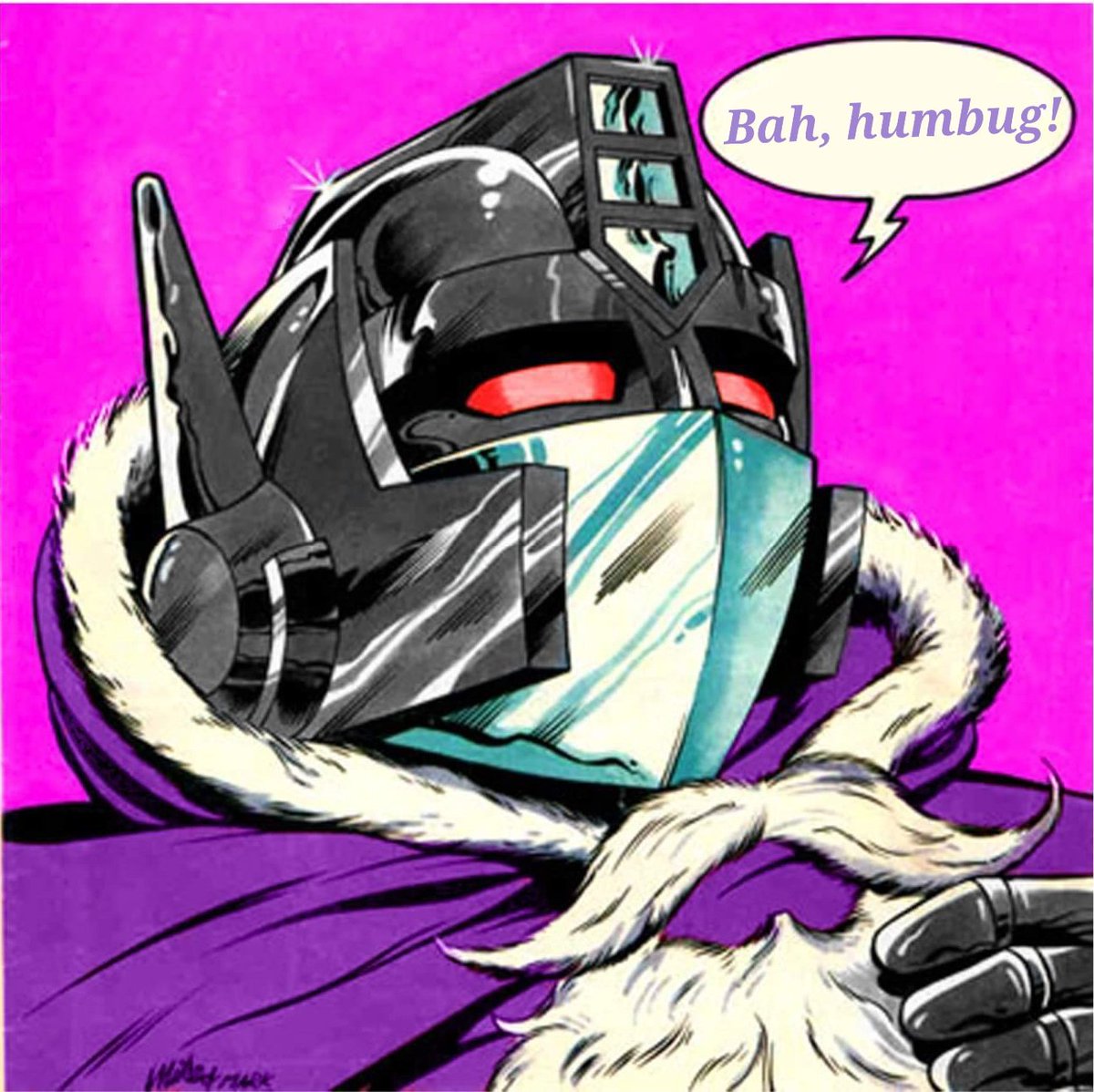 BeasBotBonanza's tweet photo. Thanks to @Thebluepug for this edit of everyone's favourite christmas themed transformer picture 🥰💜 

Nemesis is looking spiffing wouldn't you say? https://t.co/Jfvd7TKkL6