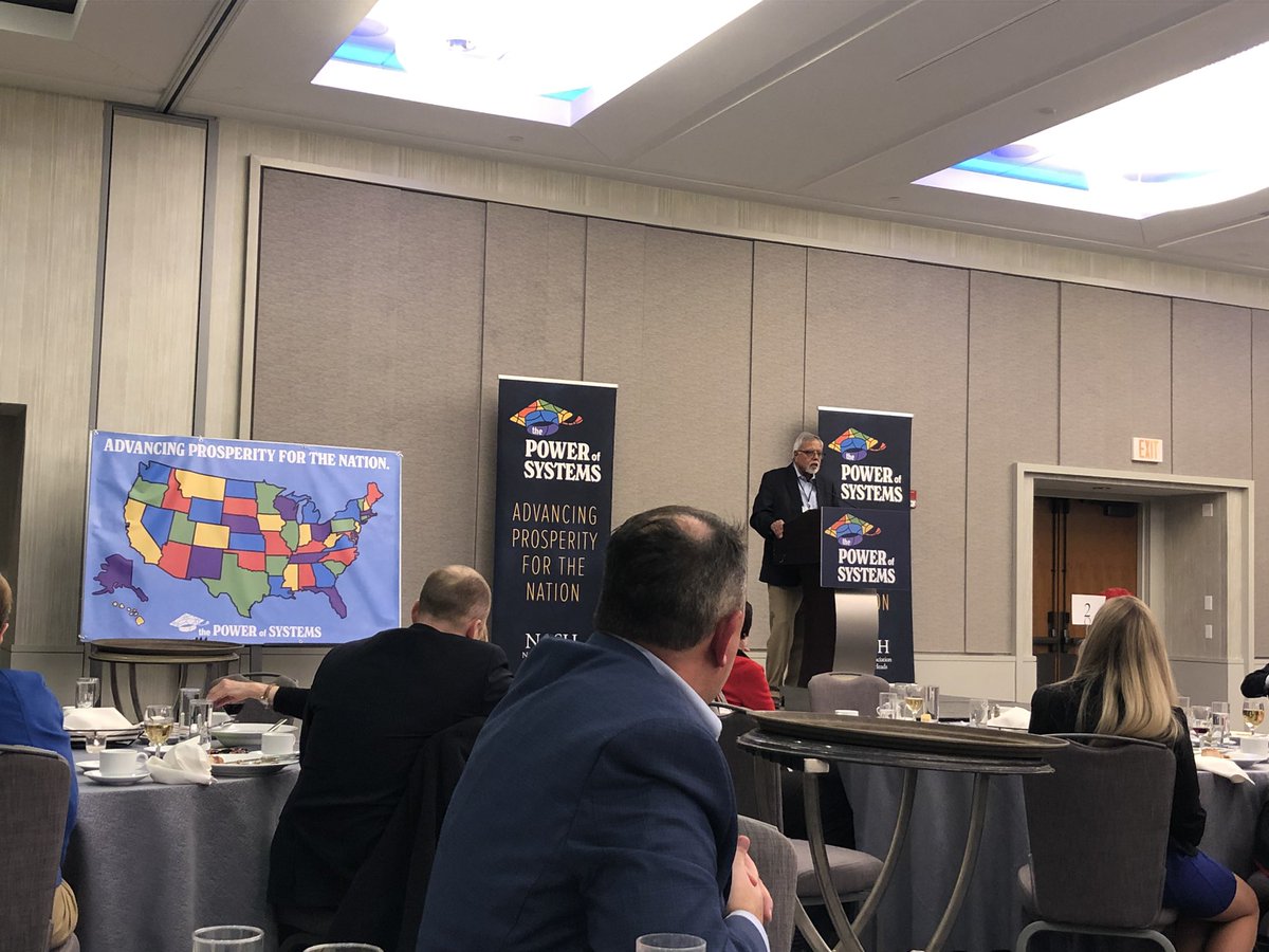 Exciting afternoon at opening of National Assoc of System Heads in DC. All committed to student success, equity, prosperity and much reduced student debt. #nash#nmsu