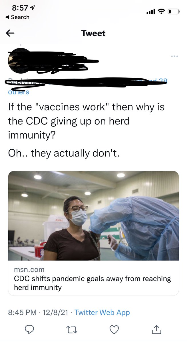 michaelmina_lab's tweet photo. I hope we learn how important it is to be crystal clear about our expectations

Vaccines are doing exactly what they are meant to - limit hospitalizations

CDC oversold them and said they stop transmission

The poor messaging was always going to come back to haunt us https://t.co/FiECUYE6Eo
