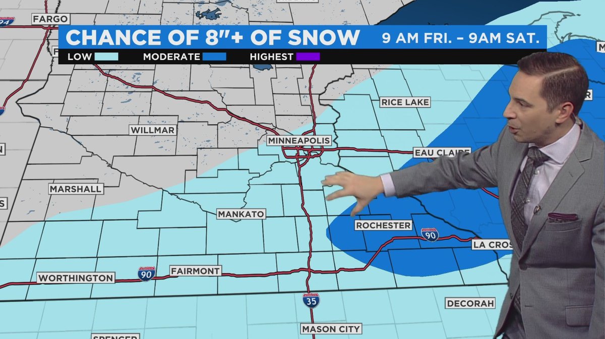 Minnesota Weather: Storm System Could Bring Plowable Snow Friday To Southern Minnesota https://t.co/QgV8tFLv1C https://t.co/O2IbTceB48