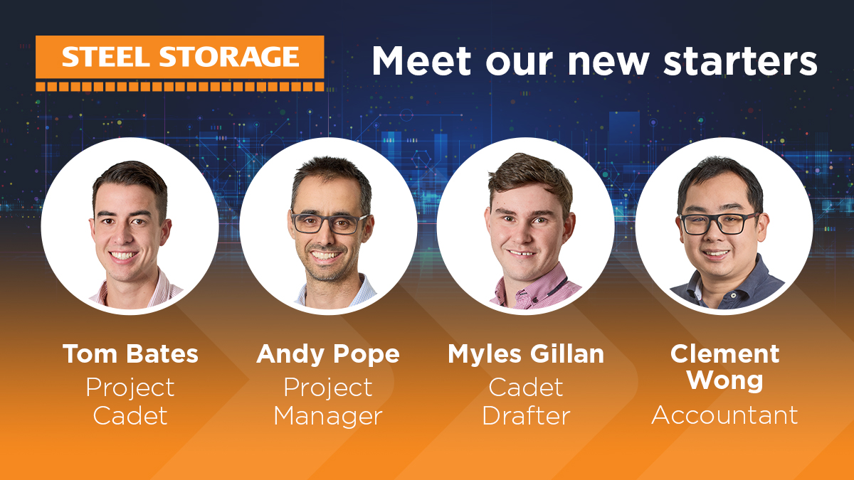 StorageSteel's tweet photo. We're excited to introduce our new starters: Tom Bates, Andy Pope, Myles Gillan and Clement Wong. Welcome to the team! Learn more about our business: 

https://t.co/CZ8ZdMf16c

#SteelStorage #Team #People #Australia https://t.co/ONEeOrhinc