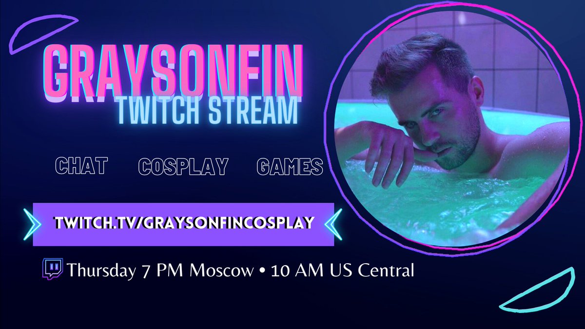 mia_nix's tweet photo. Come join @Grayson_Fin and his #graysonarmy on Thursday for another #twitch stream! ๐
Chat, cosplay and chill! Maybe a game if time allows! ๐๐ฎ๐ https://t.co/gVRBsXWcRf