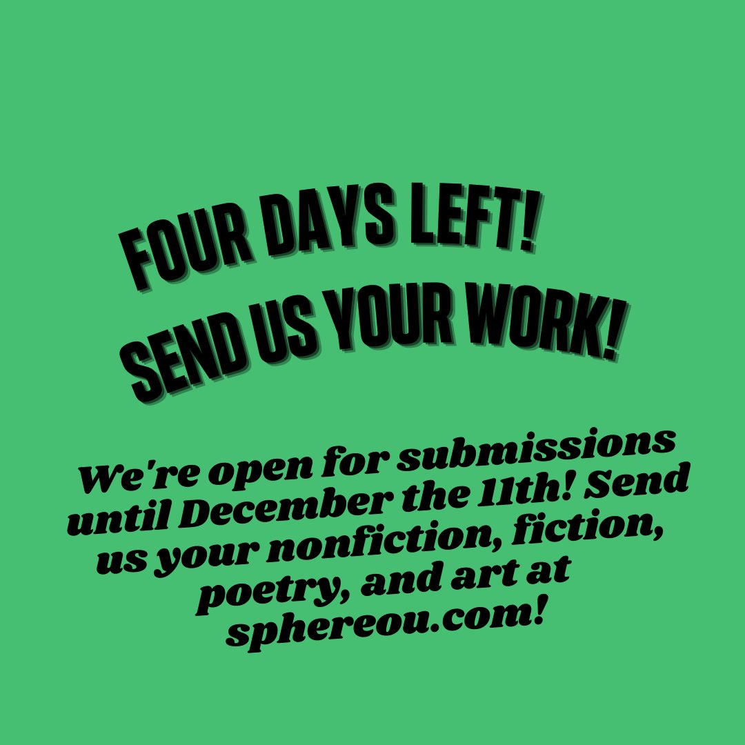 sphereou's tweet photo. Send us your subs! Due 12/11! 4 days left! We love you!
https://t.co/X71BNSM5EU https://t.co/2x57GH6Nft