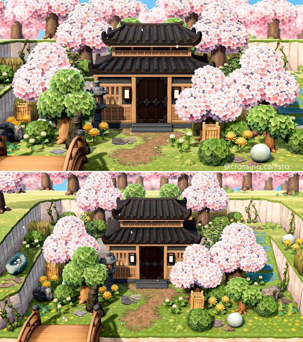 crossingani_'s tweet photo. An overgrown dojo 🌿🌸 #ACNHDesigns #ACNH #acnhinspo #あつまれどうぶつの森 #あつ森 https://t.co/7UnjaiJBpA