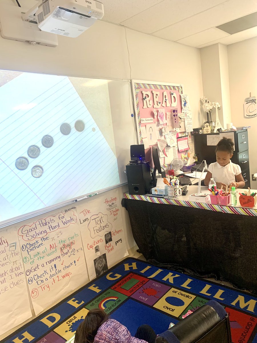 MrsCaravetta's tweet photo. 2nd grade students practicing their money skills! 👏 https://t.co/M4VtgI8vo3