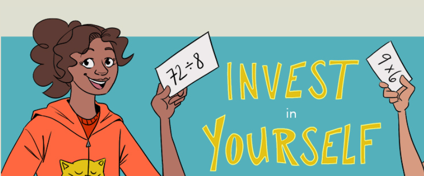 stlouisfed's tweet photo. "Invest in Yourself": In Ella's latest adventure, your students will discover #humancapital -- the knowledge and skills people gain through education, experience or training. Assign it today through the #EconLowdown portal https://t.co/e3N4VZl5ep https://t.co/fQJ1l5eWMP
