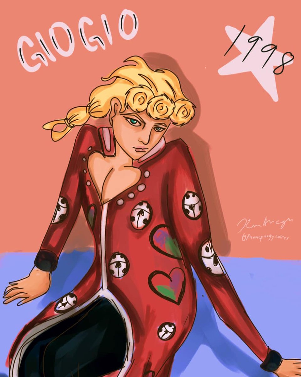 GioGiothefrog's tweet photo. I really want to redraw this Giorno from "Hirohiko Araki GioGio Newyear's card 1988"
#jjba #jjbafanart #jjbaredraw #GiornoGiovanna #giogio https://t.co/Wg0xl4b9PD