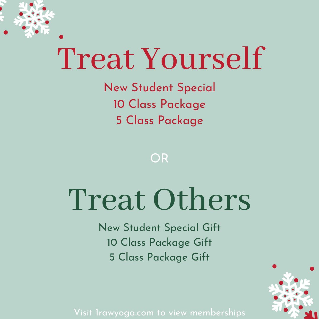 1RawYoga's tweet photo. Still looking for a holiday gift? 1Raw Yoga's got you covered! 😉 https://t.co/4EfGAF2FtB