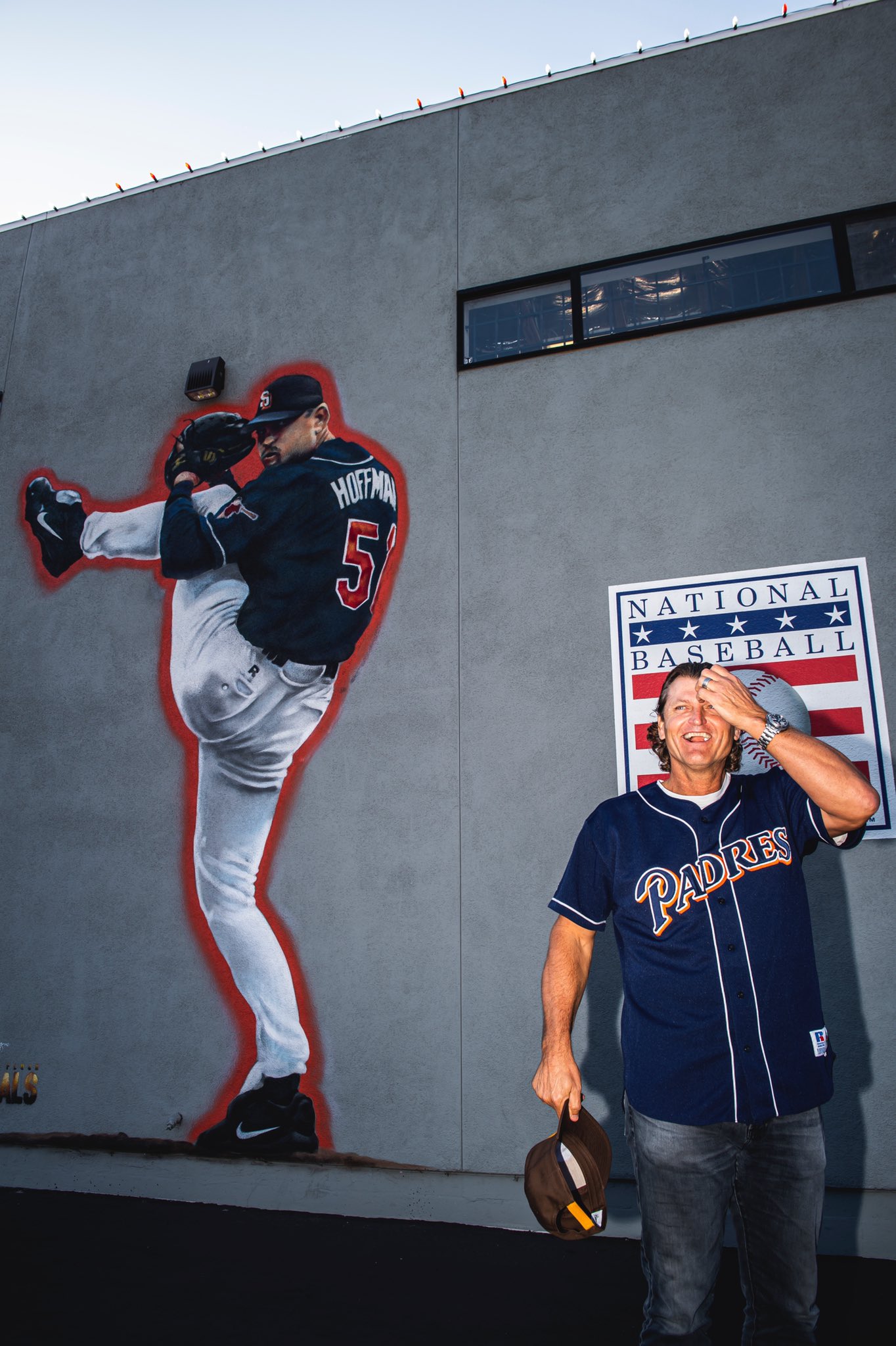 Trevor Hoffman on X: This is a first! Thanks to @HansenSurfboard,  @groundfloorsd, the @Padres and @erikgreupner for putting the leg kick in  Encinitas. Go check it out, Pads fans!  / X