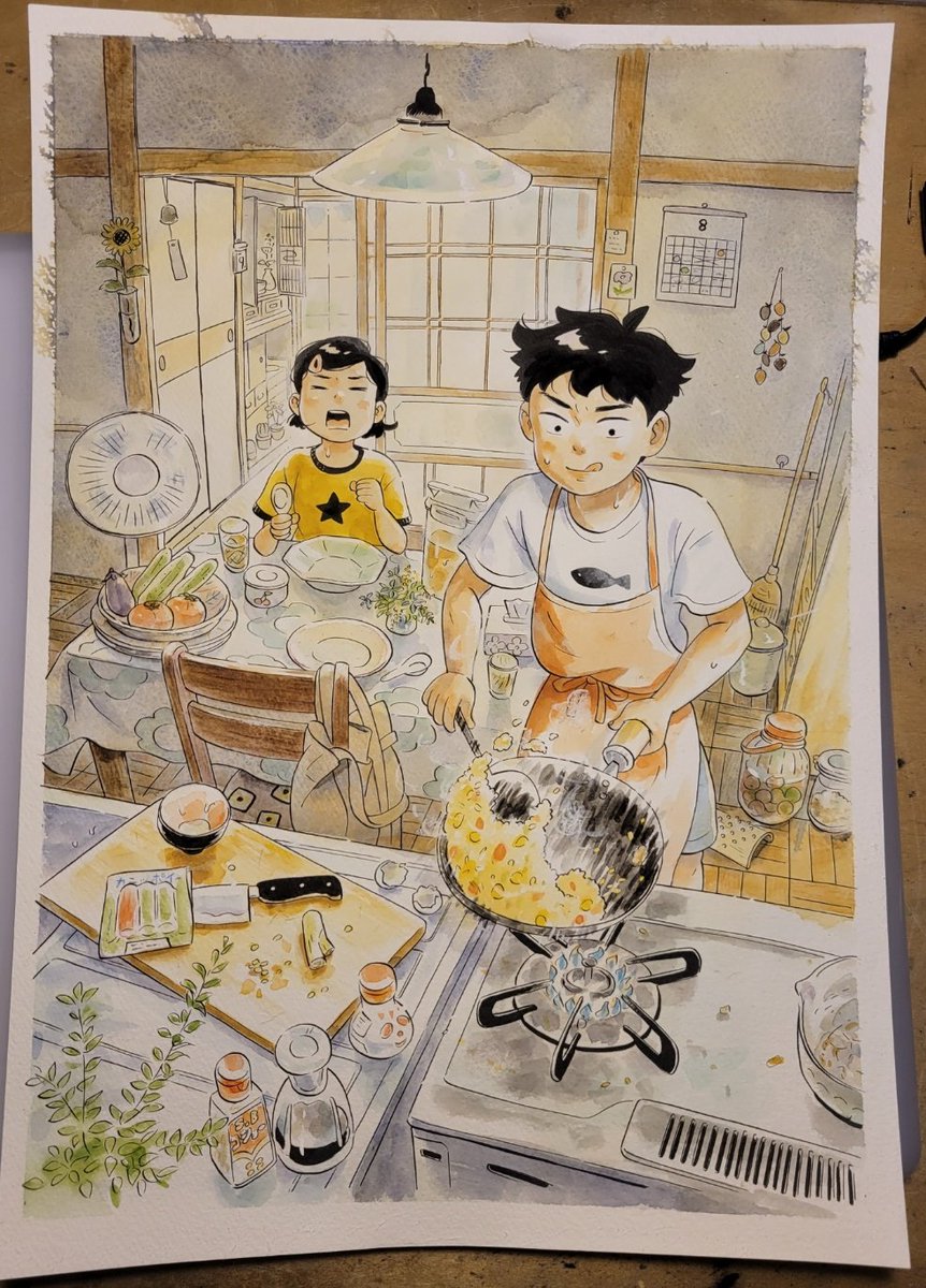 「ひらやすみ2集いよいよ明日発売!
カバー絵のプロセスを公開～
いつもこんな感じで」|真造圭伍　最新ひらやすみ5集3月30日頃発売！のイラスト