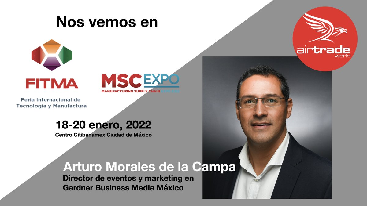 airtradeworld's tweet photo. https://t.co/ulzKf76h5A
@FITMALatam y @ExpoMsc están a la vuelta de la esquina, conoce los por menores en palabras de Arturo Morales de la Campa, director de @GardnerBizMedia
#Fitma #MSCexpo #Eventos #Manufactura #AirTradeWorld https://t.co/Mlk7X9Gr2D