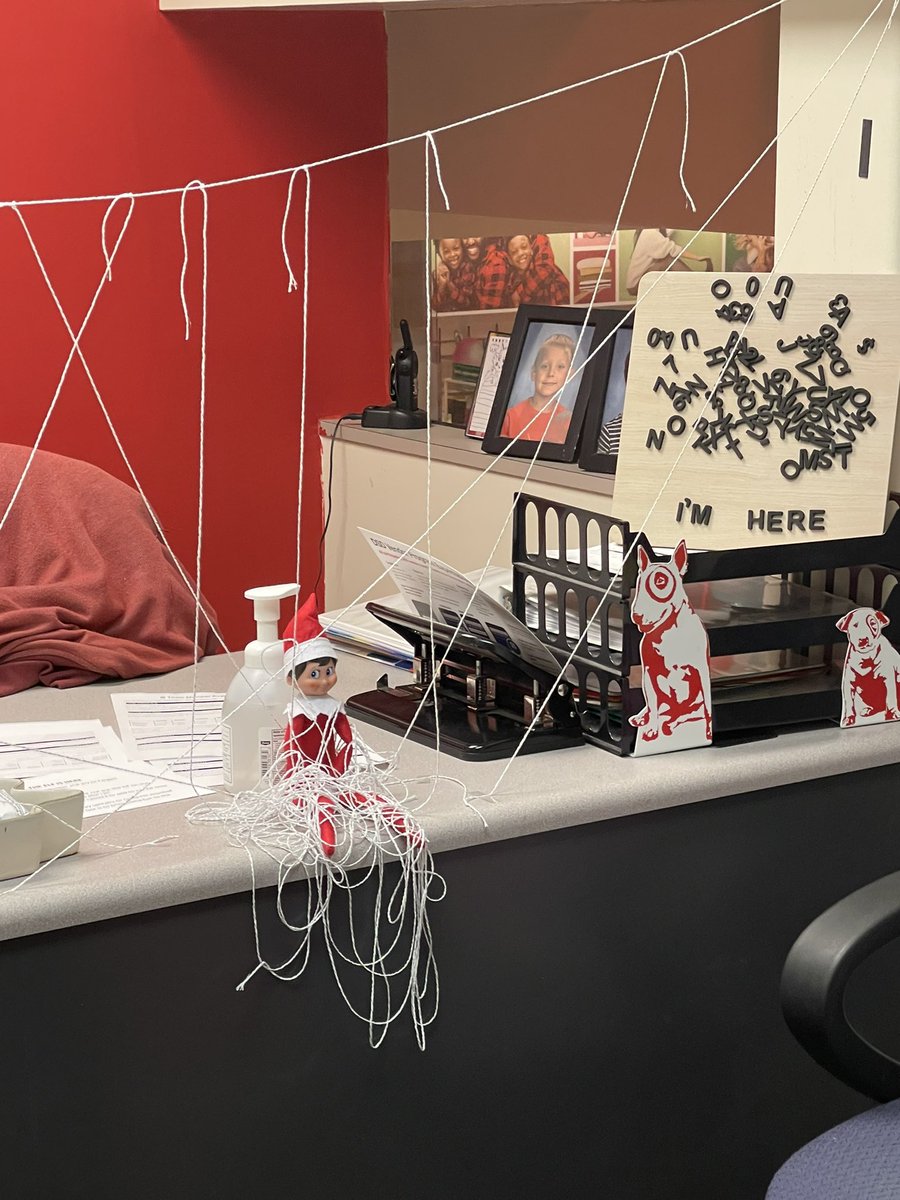 I’ve been hit by the Target elf. What a fun thing to walk into this morning.
