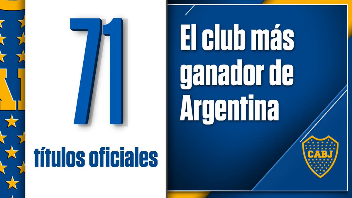 SC_ESPN's tweet photo. BOCA 71: EL MÁS GANADOR DE ARGENTINA. https://t.co/OLDK6wgUAV