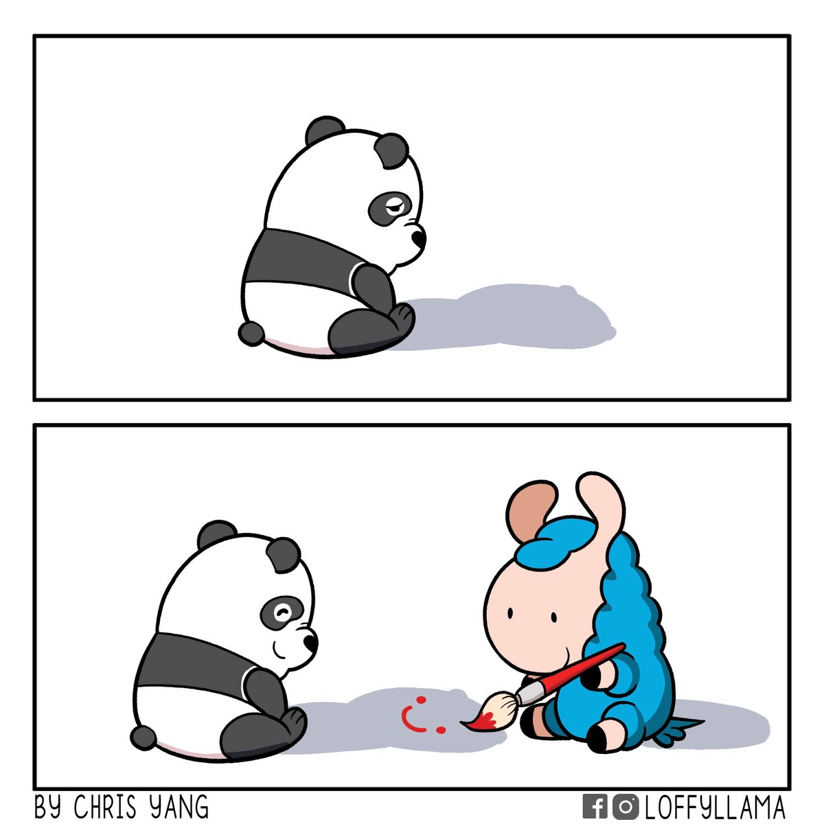loffyllama's tweet photo. Put a smile on your face.

#wholesome #wholesomememes #cute #webcomics #heartwarming #aww #panda https://t.co/XOxlsswKxY