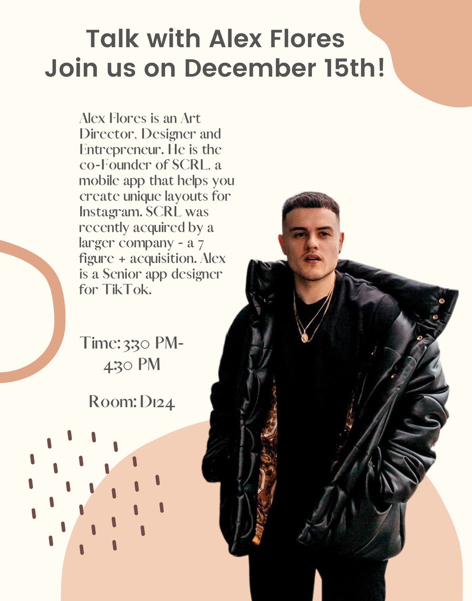 Join us next Wednesday in room D124!!