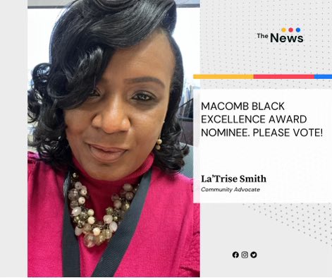 cvsaapn's tweet photo. AAPN Founder,  La'Trise Smith has been nominated for a Macomb Celebration of Black Excellence award.  Please vote and share 😊 https://t.co/XU09fHTf0C https://t.co/IdqilfKF2b