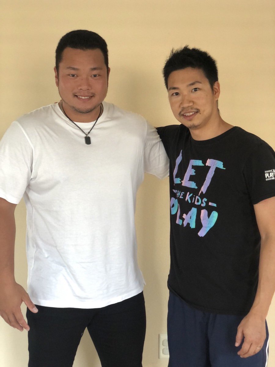 Shin16Fukuda's tweet photo. プロ野球独立リーグの茨城アストロプラネッツの新監督に就任された松阪賢監督がフロリダまで遊びに来てくれました。

彼はアメリカの独立リーグで選手、更には監督の経験がある非常にユニークな経歴の持ち主で、行動力、情熱に溢れた素晴らしい方です。

今後の活躍を陰ながら応援させて頂きます。 https://t.co/dwWxqD3hnV