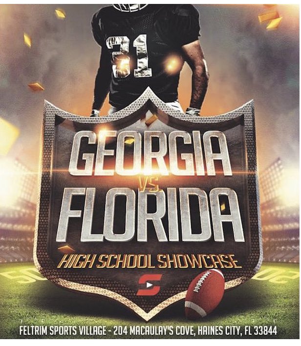Thankful to receive an invitation to the Georgia vs Florida showcase <a href="/CoachWilliams22/">Trevor Williams</a> <a href="/CoachMartinC/">Chip Martin</a> <a href="/RecruitGeorgia/">Recruit Georgia</a> <a href="/TheViewRecruits/">Creekview Football Recruiting</a> <a href="/GAvsFLShowcase/">Georgia vs Florida Showcase</a>