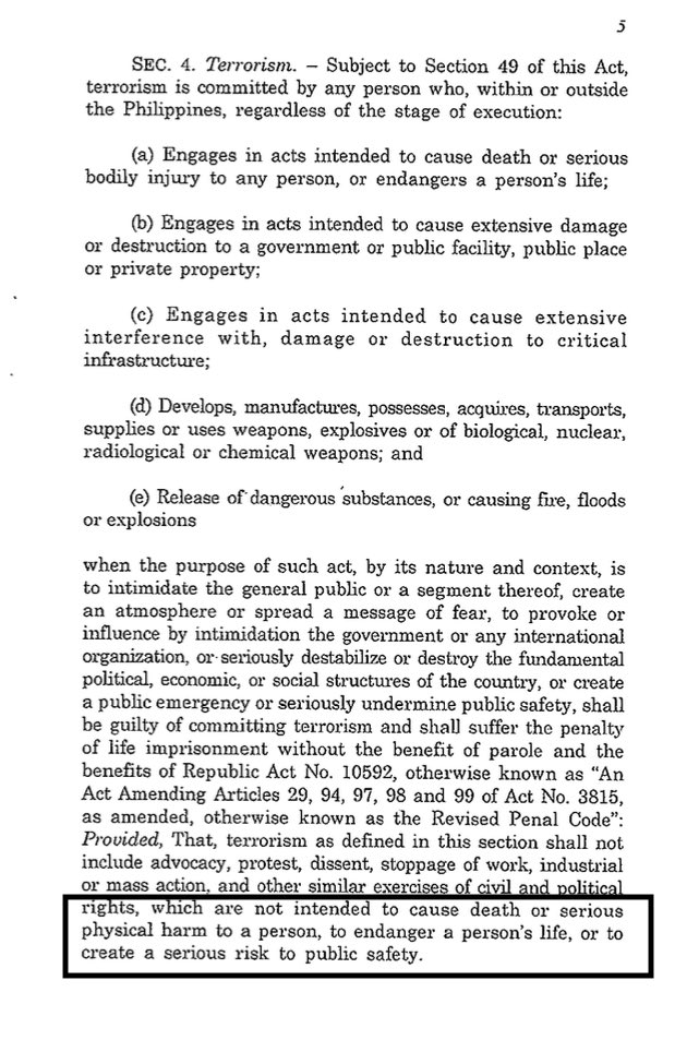 BREAKING: Voting 12-3, Supreme Court declares unconstitutional part of Section 4 of Anti-Terrorism Law for being overbroad and violative of freedom of expression | <a href="/anjocalimario/">Anjo Cagmat Alimario</a>