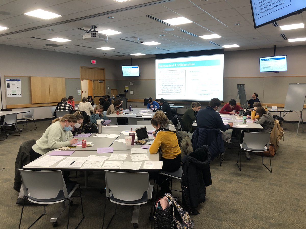 smithand1015's tweet photo. @kentisd’s New Teacher Community Year 1 cohort dug into learning tonight around gradual release of responsibility.  Facilitated learning by leveraging the GRR to learn thanks to @sewardstephen &amp; provided a mini-lecture thanks to @workingc! https://t.co/AMOX915ddq