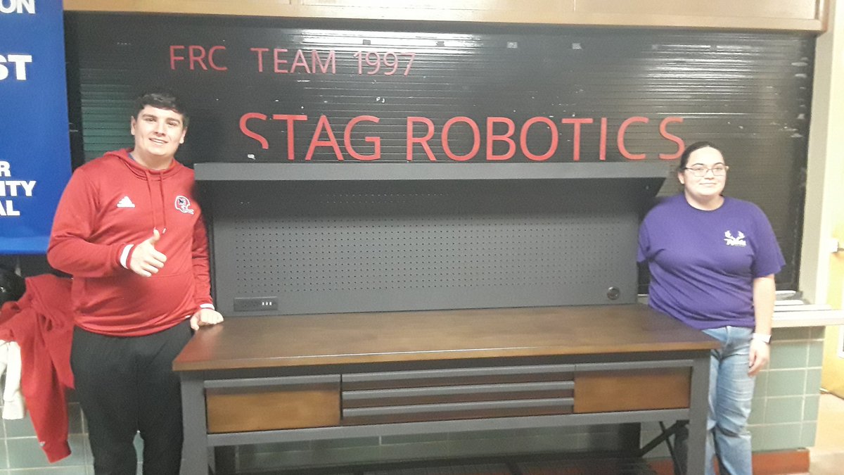 roaringstag's tweet photo. Our new rolling tool cabinet/workbench for our new pit.
Thanks Maggie for raising the funds for it. #GoTeam1997 #GoSTAGS https://t.co/Ji9RdcmcQM