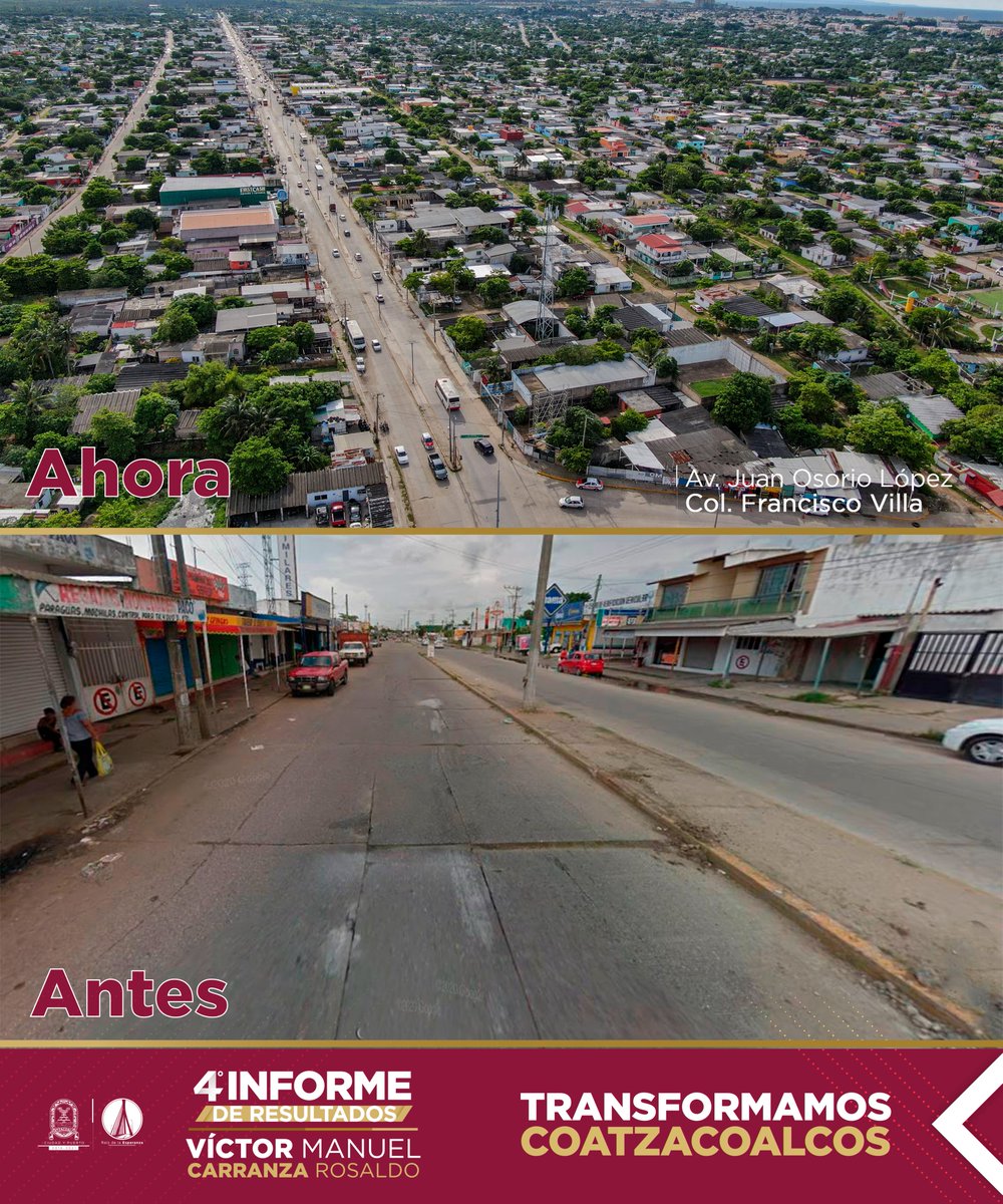 VCarranzaR's tweet photo. Llevamos la obra pública donde más se necesita, logrando llegar a colonias históricamente olvidadas. 

Te invito a que conozcas todos los detalles del #CuartoInformeDeResultados, TRANSFORMAMOS COATZACOALCOS. 

DA CLICK AQUÍ ➡ https://t.co/NGzvEzF0oD