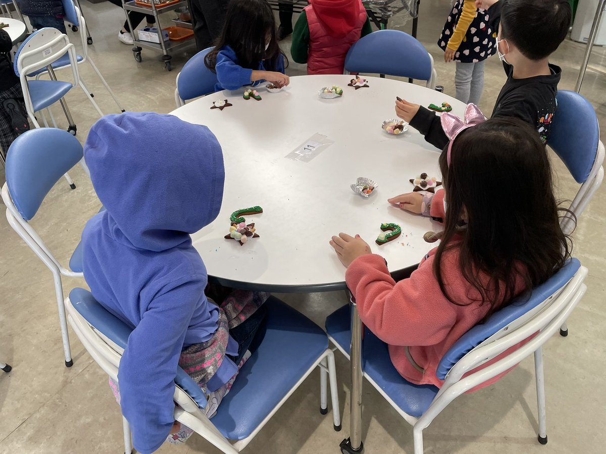 LibraryKirkL's tweet photo. An amazing morning making gingerbread houses in KG with @CezarsKitchenKK Pute #joy! #gingerbread #KG @FISSharks #FISlearns https://t.co/RFZA1TM5zu