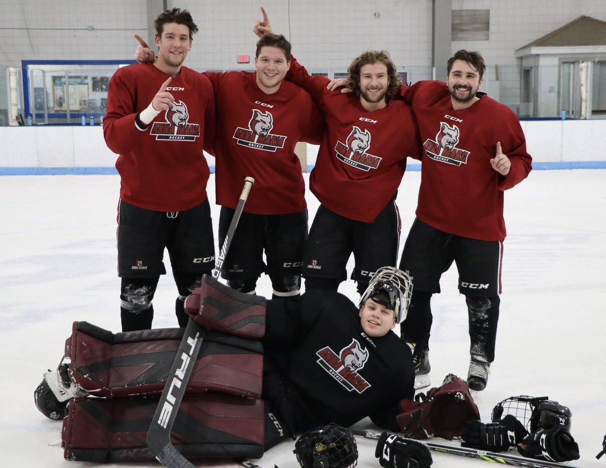 AMC_M_Hockey's tweet photo. After a 6-2 win vs UMass Dartmouth last night guys are back competing in a 3v3 tournament this afternoon. Winning!! @PatrickManning8 @QstuckerQuinn @Mpadgeon71 @Huset29 Sam Gaudreau @goAMCATS @goannamaria https://t.co/GjoUbHfAj7