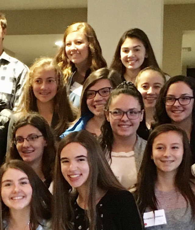 NHDECA's tweet photo. There is a future 2021 #NHDECA State Officer in this pic from October 2019 Fall Leadership Conference.. can you find her? https://t.co/Y3JAllq242