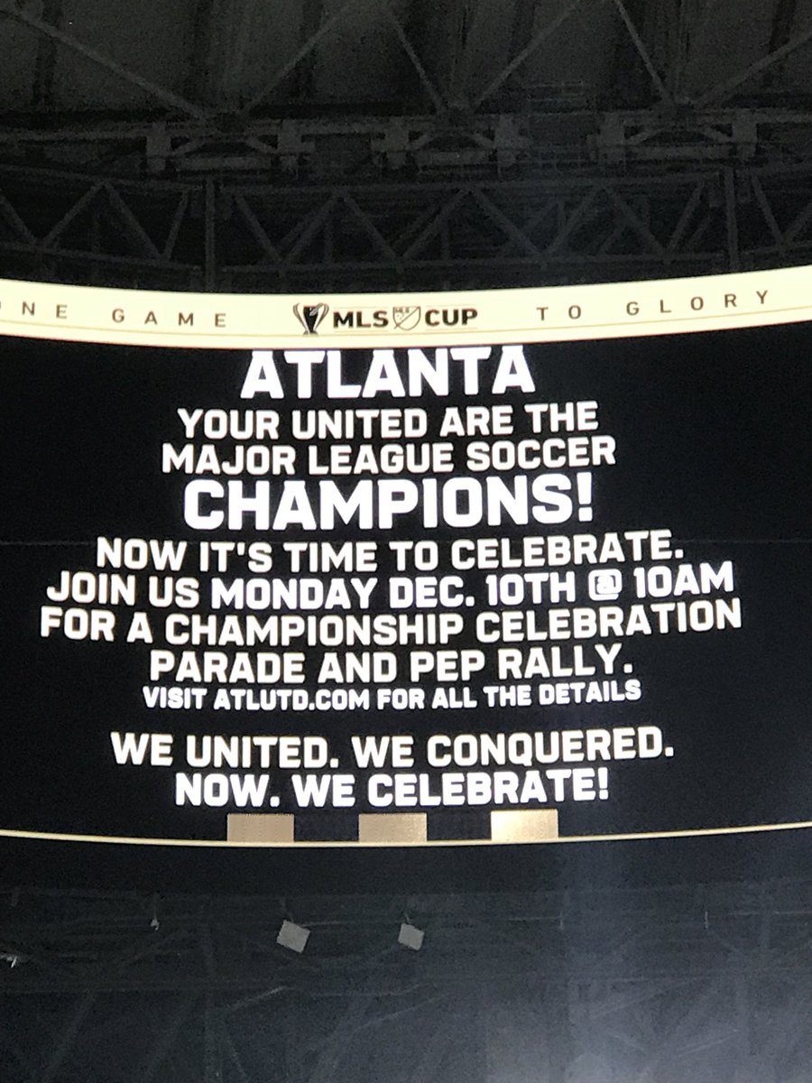 gamejunkee's tweet photo. On this day in 2018 ATL UTD won the city it’s first MLS championship. What a great night!! https://t.co/A8dUlsBDO5