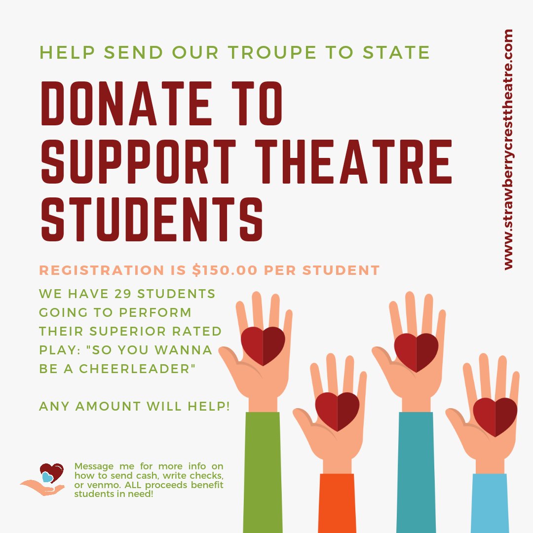 BWalburnSCHS's tweet photo. I don't normally ask for help, but this isn't for me - it's for my students.
Registration opens this Friday and costs $150.00 per person. If you want to give us even $5.00 it would mean the world. Please dm if you'd like to donate and  I'll work something out with you. https://t.co/tQz9FPZAYM