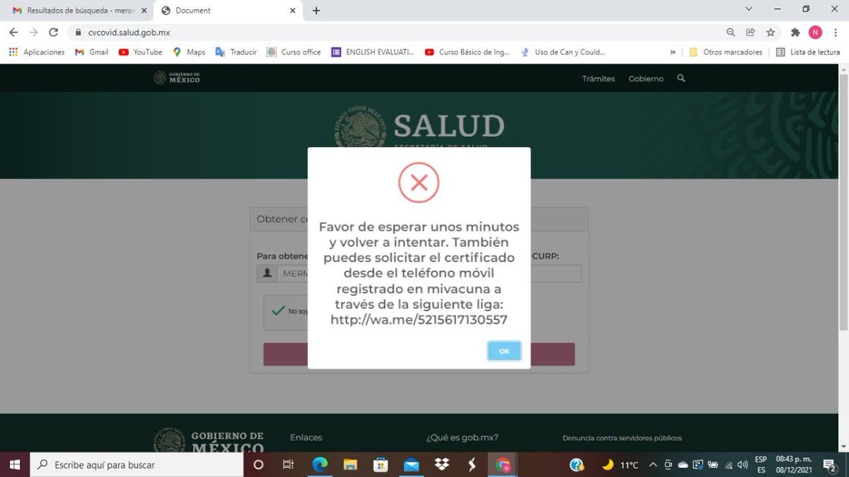 mermsol's tweet photo. Tengo más de 3 horas intentando imprimir mi certificado de la Vacuna contra el Covid y lo único que aparece es esto. Urge que las autoridades resuelvan ésto. Por favor https://t.co/sBS5zCfIx7