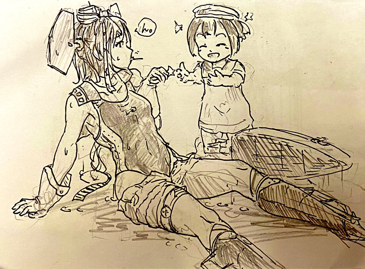 休憩落書き
なんやかやで海防艦相手も慣れてきた
(餌付け)スキャンプ

うちにはよつちゃんみとちゃんが居ないので代役に大東ちゃん 