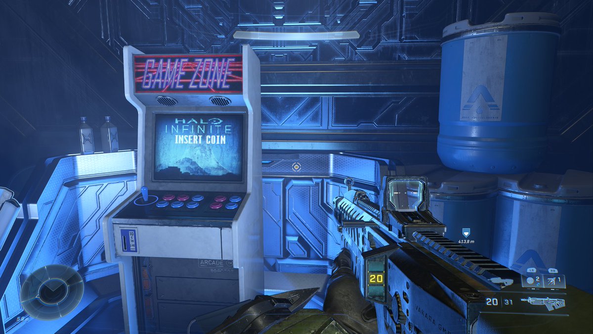 Chrisstainment's tweet photo. Der Moment, wenn man im Spiel das Spiel sieht.

#haloinfinite #halo #117 #masterchief #spartan #haloring #haloinfinitecommunity @343_industries_studios #microsoft #easteregg #automat #wtf #niceone #xbox #xboxseriesx #xboxone https://t.co/PHnpTS1IVY
