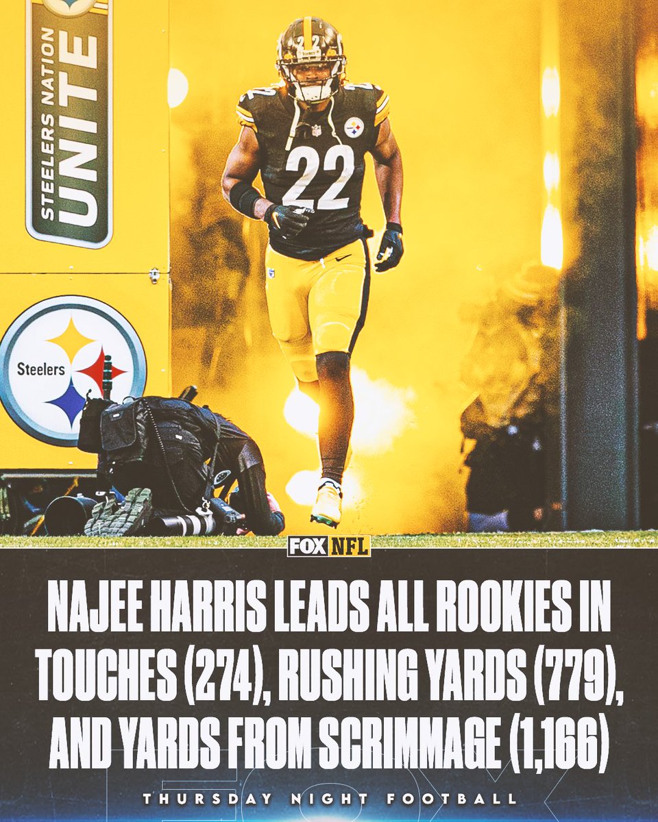 NFLonFOX's tweet photo. Big game coming from @Steelers rookie @ohthatsNajee22??

#TNFonFOX https://t.co/0mBHZkkl40