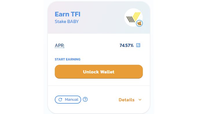 🛡️ <a href="/trustfiorg/">TrustFi</a> Snack Pools is Now Live On <a href="/babyswap_bsc/">BabySwap</a> 

🏦Stake now to start earning.

✅Stake $BABY
✅Earn $TFI
💰74% APR

⬇️Stake Here:
home.babyswap.finance/pools

#FLS
