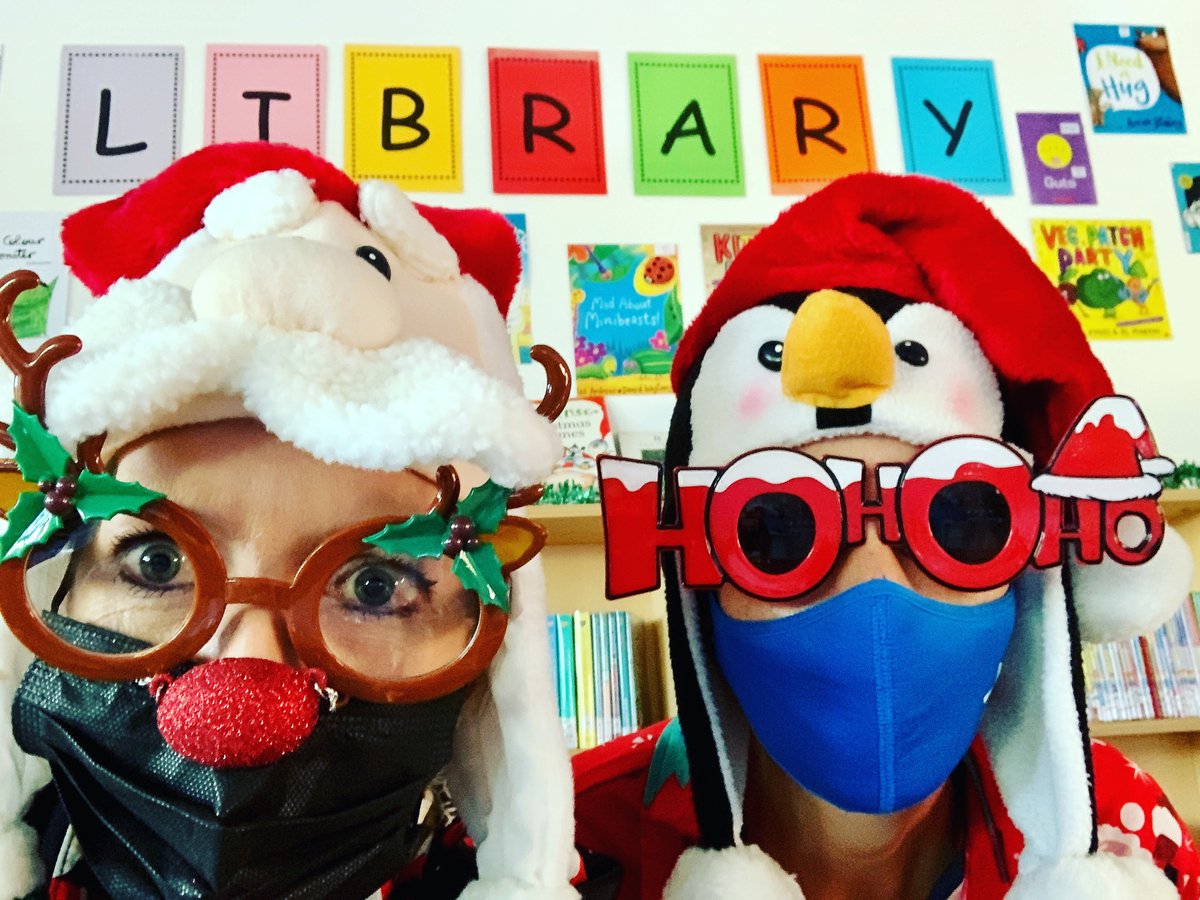 JESSPrimaryLRC's tweet photo. MERRY CHRISTMAS & HAPPY HOLIDAYS from Mrs Raeside & Mrs Ribaux in the #JESSprimaryLibrary! Letβs keep on reading! πππ»ππ
#ReadingforPleasure #ReadingRocks #UAElibraries #SchoolLibraries https://t.co/9GHcBQYUB4
