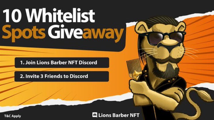 TiarCrypto's tweet photo. ⚡ WEEKLY WHITELIST SPOTS GIVEAWAY ⚡

🔟exclusive whitelist spots are waiting for you💸

HOW? 
1️⃣ Join Discord👉https://t.co/XNTm9FGaQv
2️⃣Invite 3 friends to our Discord

Ends in 48hrs ⌛
10 winners will be announced on 10th December on Discord
T&amp;C Apply https://t.co/jHcZj4B9Vs