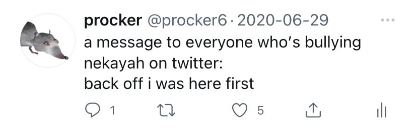 procker6's tweet photo. thanks nekayah for liking my tweet that is a year and a half old. glad you still think of me. https://t.co/Ukc1swt2DZ