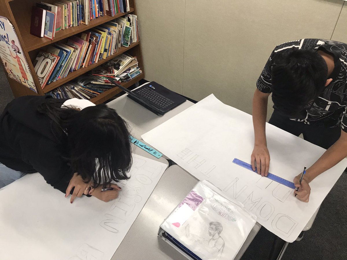 DrPhilipSwartz's tweet photo. 8th grade student leadership and crew hard at work getting ready for our DeSTEMber event. This is going to be fun! #vineyardstem #omsd #STEM #STEAM #deSTEMber #middleschoolrocks #teachergoals #impressed https://t.co/Mj8w7TdcDL