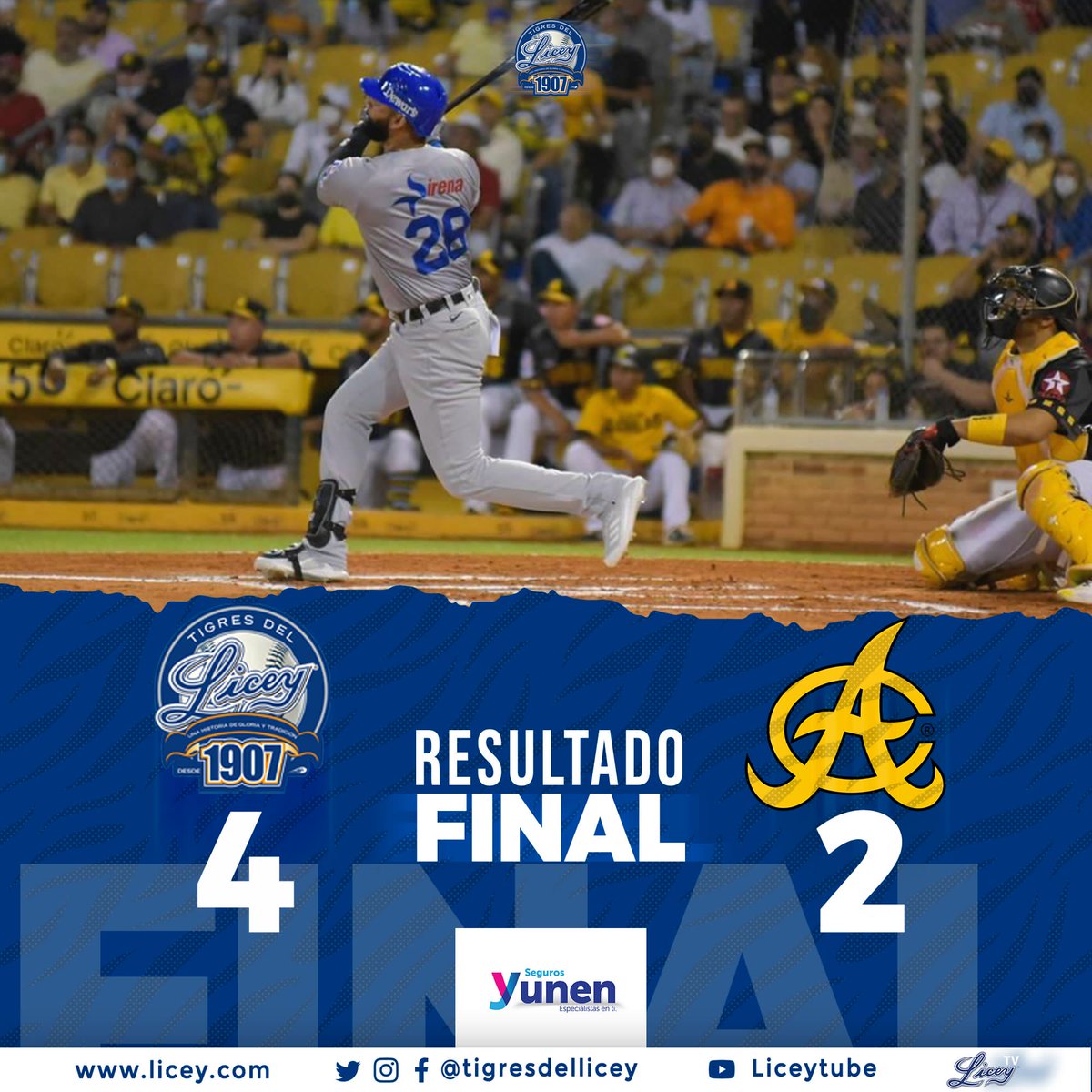 TigresdelLicey's tweet photo. ¿DÓNDE ESTÁN LOS LICEÍSTAS?
¡¡¡VICTORIA AZUL!!!
🔥🔥🔥🔥🔥🔥🔥⚾⚾⚾⚾⚾⚾ https://t.co/Morbq0ziTR