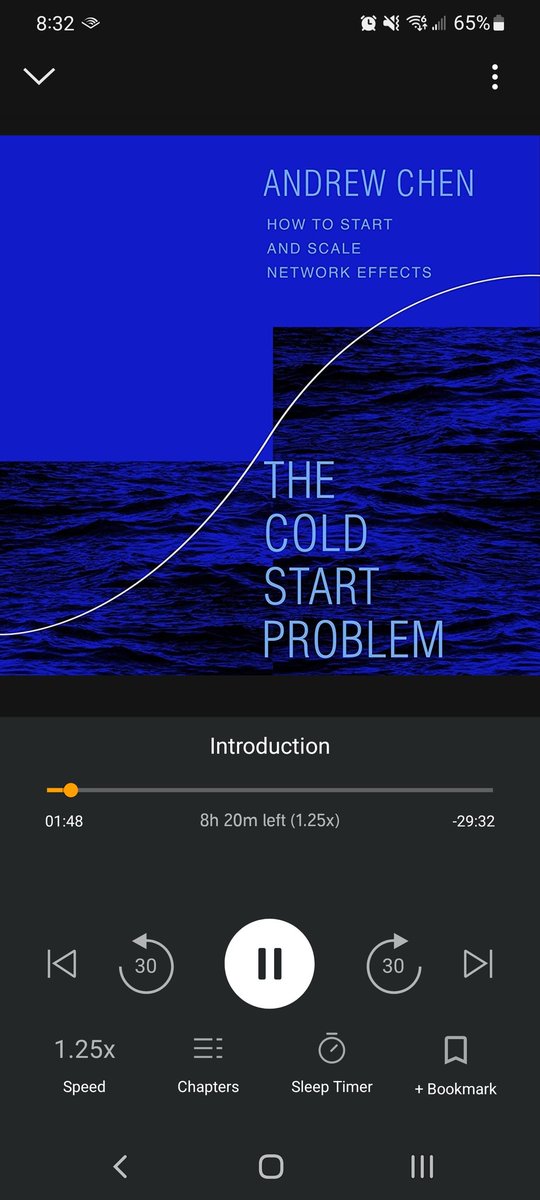 chongcolin's tweet photo. Excited to listen to The Cold Start Problem from @andrewchen! Now what speed to listen at? 🤔 #yyctech #productmanagement https://t.co/vmeQk6zUrx