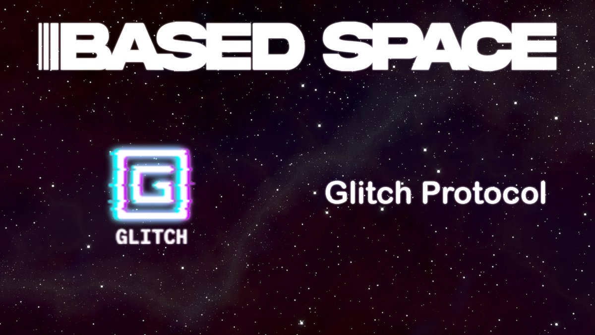 TheCryptoMewtwo's tweet photo. The #BasedSpace with @RrohNn, @AramGlitch, and @hobeybakerghost from @GlitchProtocol $GLCH is now live on YouTube!

WATCH NOW: https://t.co/GaEeNUDh1R https://t.co/qmYU4MpGP1