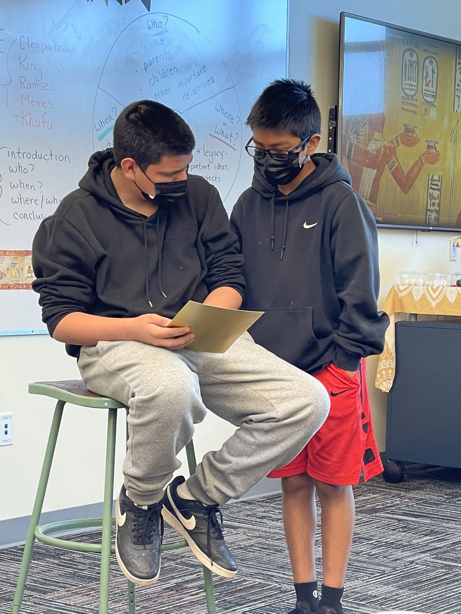 SPowersR180LTZ's tweet photo. 🐪Fun Pharaoh Informational Writing✍️ #usdlearns #dmseagles ❤️students helping students https://t.co/WHV4Um56LV