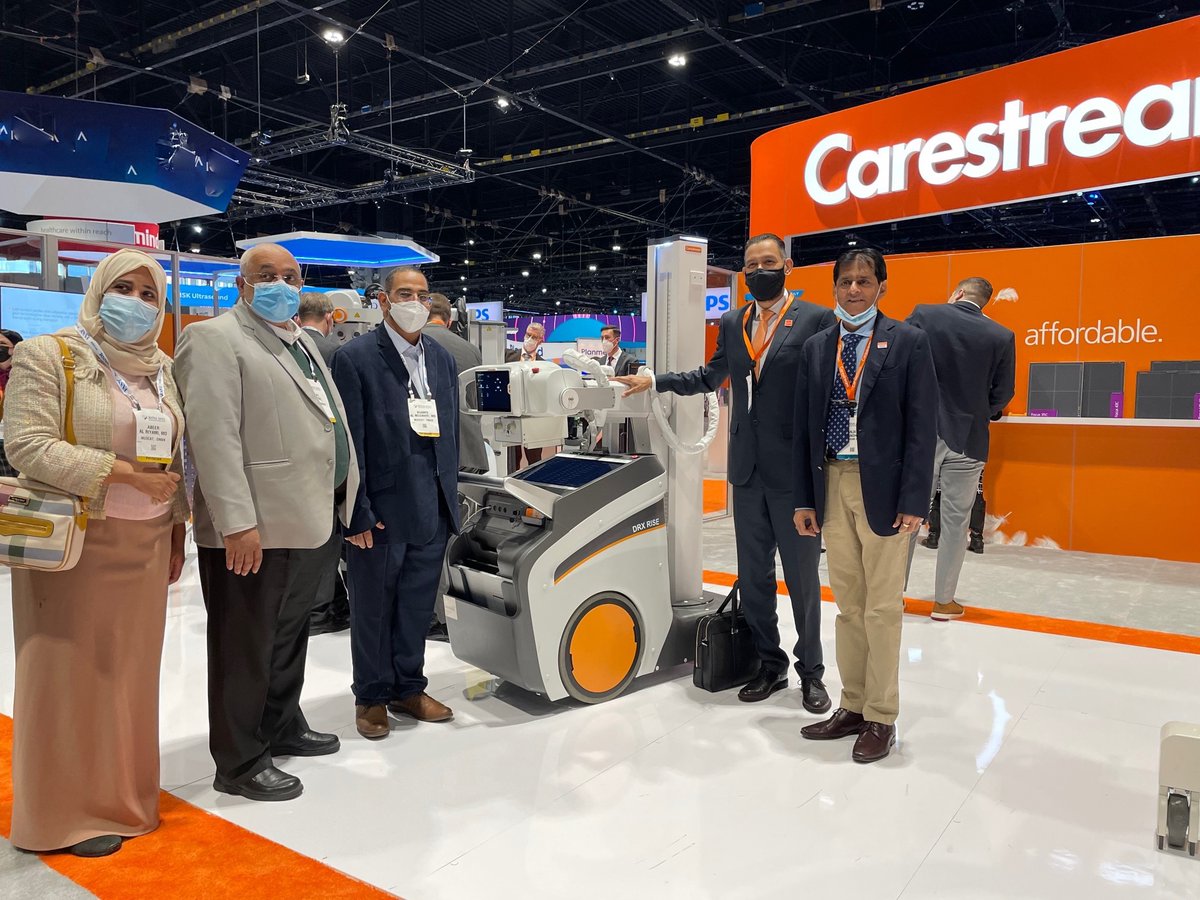 Carestream's tweet photo. Thank you Dr. Khamis Al Muzahmi for sharing your insights on how our innovative solutions help medical facilities throughout the Ministry of Health, Oman, to improve diagnostic imaging quality &amp; workflow. #RSNA2021 #carestreamcares #imagingworkflow #imagingquality https://t.co/NRSRZS24rq